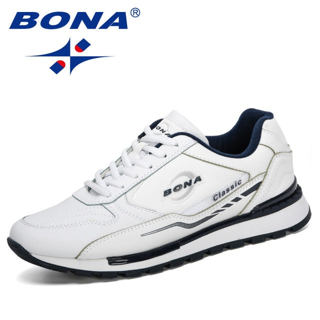 BONA Nubuck Leather Men's Sneakers - Stylish & Durable
