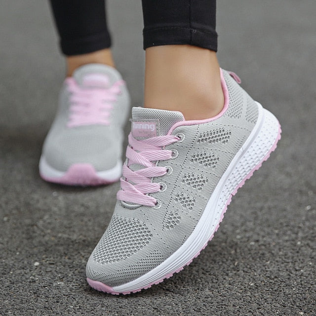 Women's Casual Mesh Sneakers - Breathable and Lightweight