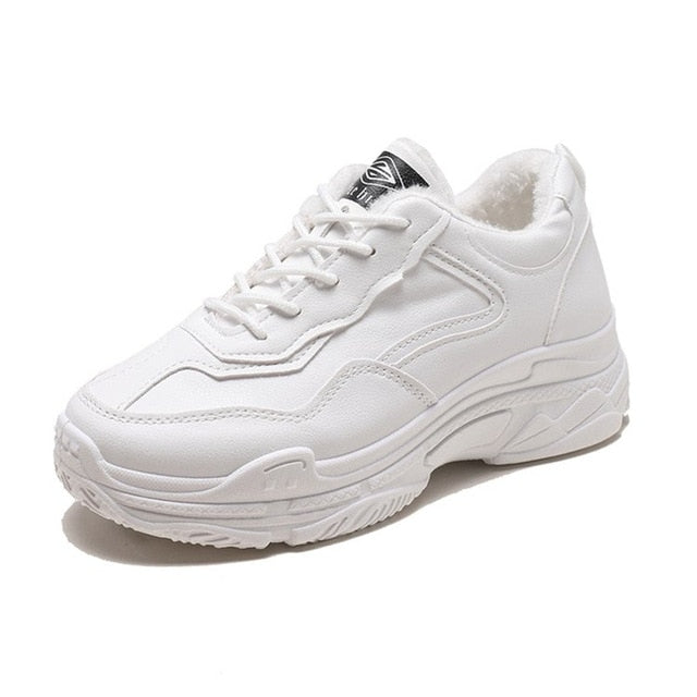 Women's Eco-Friendly Chunky Sneakers - Warmth & Style for the Eco-Conscious