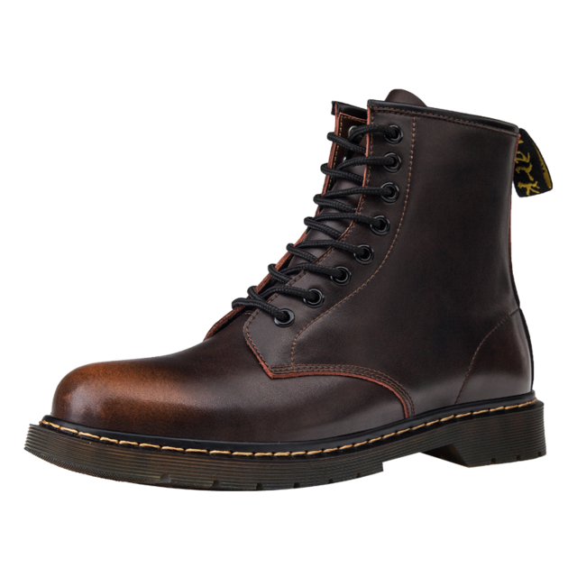 Dr. Martens Style Genuine Leather Ankle Boots - Unisex Punk Chic