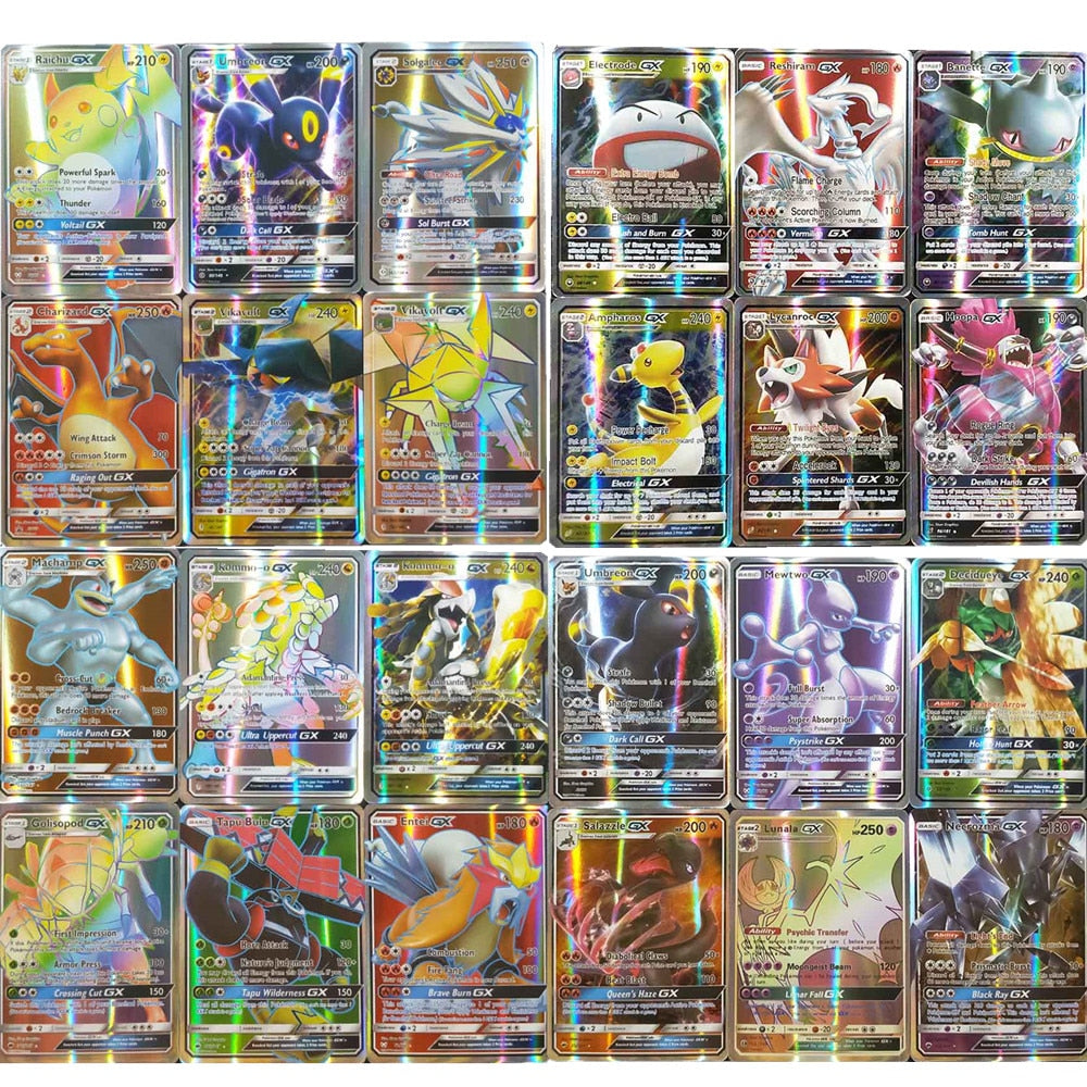 TAKARA TOMY 300 Pcs no repeat Pokemons GX card Shining Pokemon Cards Game TAG TEAM VMAX Battle Carte Trading Children Toy