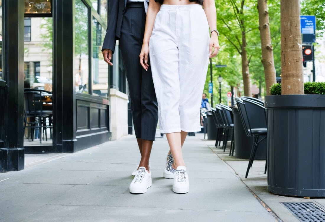 Street style fashion trends for women’s white sneakers – casual outfit inspiration