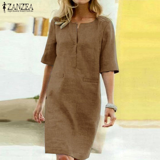 ZANZEA Midi Dress - Effortless Elegance for Every Summer Event