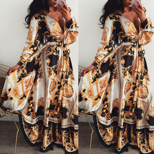 Boho Wrap Maxi Dress - Effortless Summer Chic