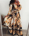 Boho Wrap Maxi Dress - Effortless Summer Chic