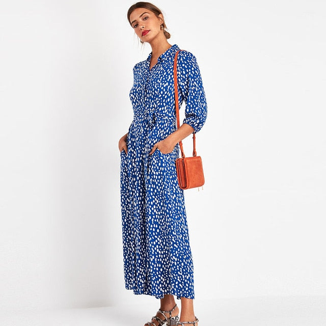 Vintage Floral Print Maxi Dress - Timeless Elegance for Every Occasion