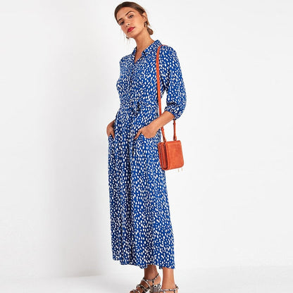 Vintage Floral Print Maxi Dress - Timeless Elegance for Every Occasion