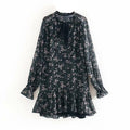 Aachoae Floral Print Dress - Vintage Elegance with Modern Comfort