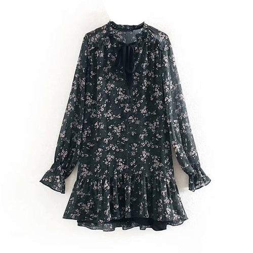 Aachoae Floral Print Dress - Vintage Elegance with Modern Comfort