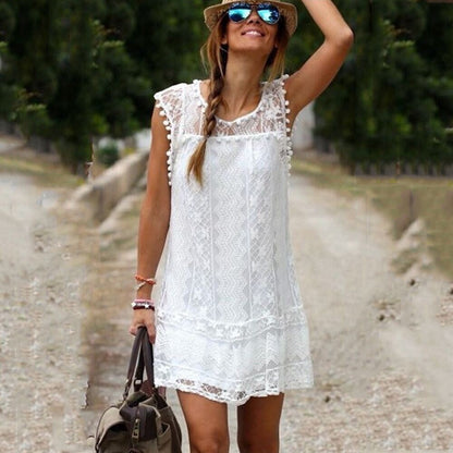 SEEDRULIA Lace Fit & Flare Dress - Elegant Summer Sophistication