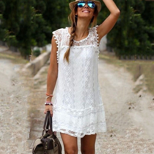 SEEDRULIA Lace Fit & Flare Dress - Elegant Summer Sophistication