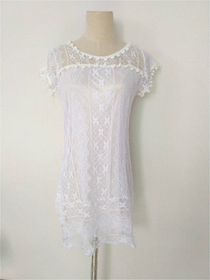 SEEDRULIA Lace Fit & Flare Dress - Elegant Summer Sophistication