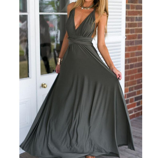 Convertible Boho Maxi Dress - Versatile Style for Every Occasion