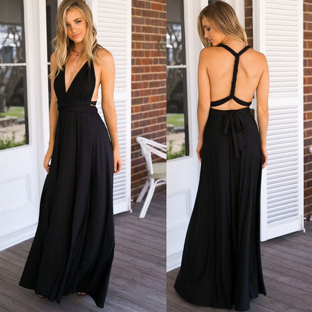 Convertible Boho Maxi Dress - Versatile Style for Every Occasion