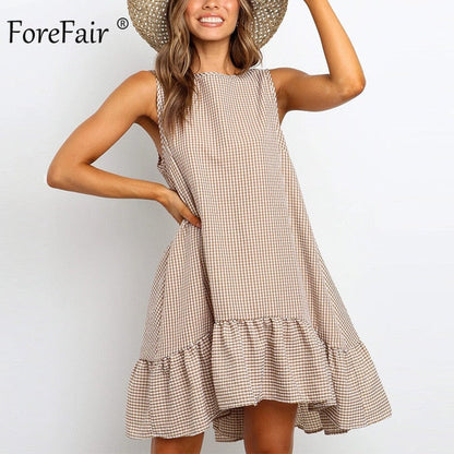 Boho Plaid Off-Shoulder Sundress - Capture Summer's Essence