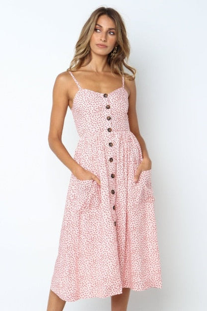 Vintage Sundress - Backless Elegance with Classic Charm