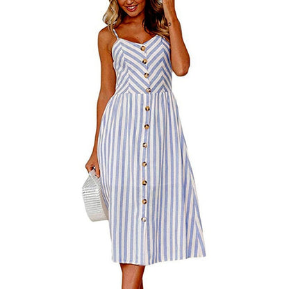 Vintage Sundress - Backless Elegance with Classic Charm