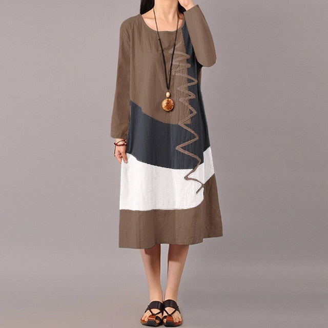 ZANZEA Boho Cotton Dress - Embrace Laid-Back Summer Style