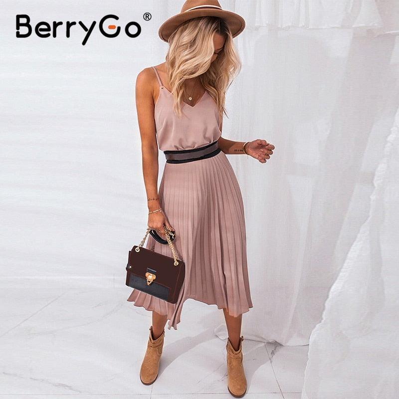 BerryGo Spaghetti Strap Dress - Flirty and Fun for Summer Occasions
