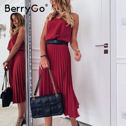 BerryGo Spaghetti Strap Dress - Flirty and Fun for Summer Occasions