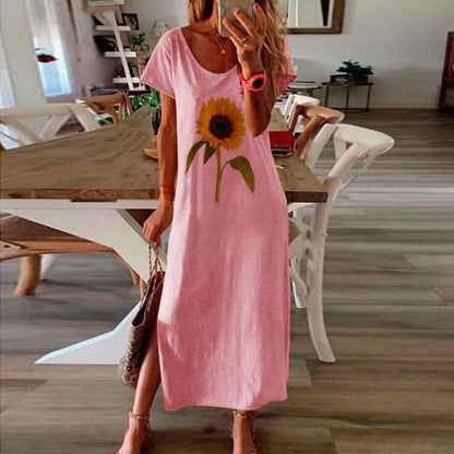 Vintage Butterfly Print Dress - Whimsical Summer Charm