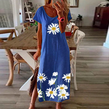 Vintage Butterfly Print Dress - Whimsical Summer Charm