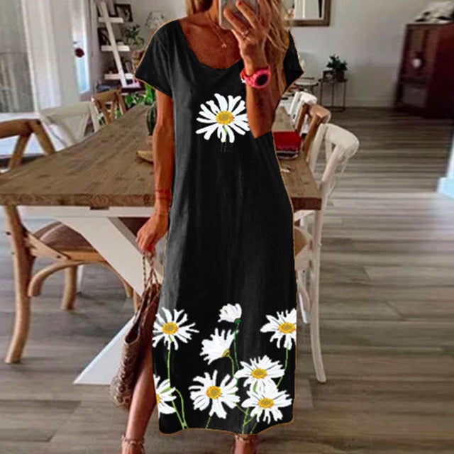 Vintage Butterfly Print Dress - Whimsical Summer Charm