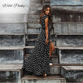 Bohemian Polka Dot Maxi Dress - Embrace Effortless Summer Style