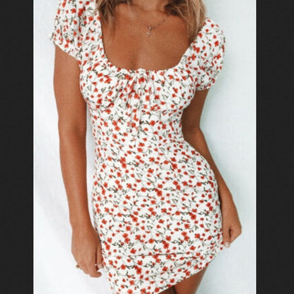 Boho Floral Off-Shoulder Mini Dress - Carefree Summer Spirit
