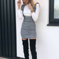 Hirigin Check Dog Tooth Dress - Casual Elegance with Playful Charm
