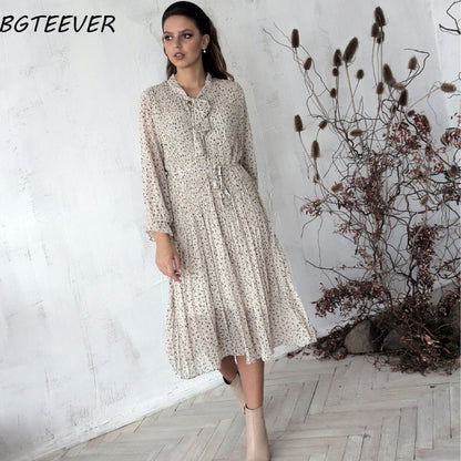 Chic Bow Neck Plaid Dress - Effortless Elegance for Spring