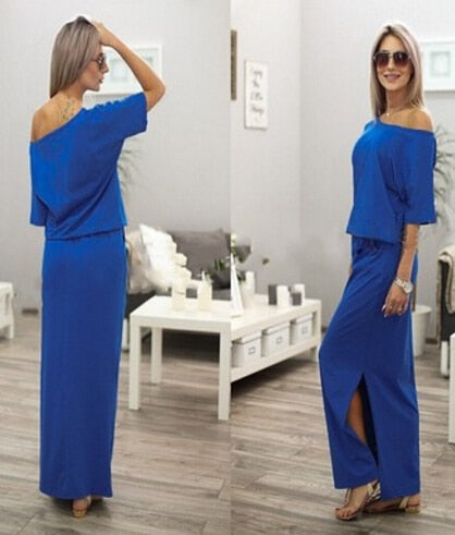 Boho Maxi Dress - Effortless Summer Style with Chic Side Slit