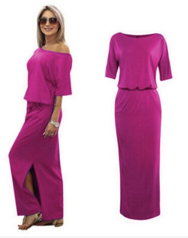 Boho Maxi Dress - Effortless Summer Style with Chic Side Slit