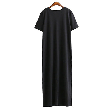 Elegant Black Maxi T-Shirt Dress - Chic Comfort for Every Occasion
