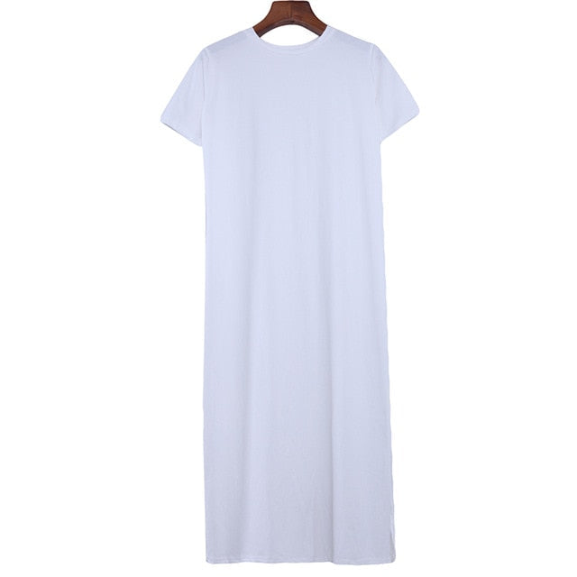 Elegant Black Maxi T-Shirt Dress - Chic Comfort for Every Occasion