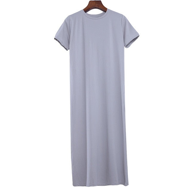 Elegant Black Maxi T-Shirt Dress - Chic Comfort for Every Occasion