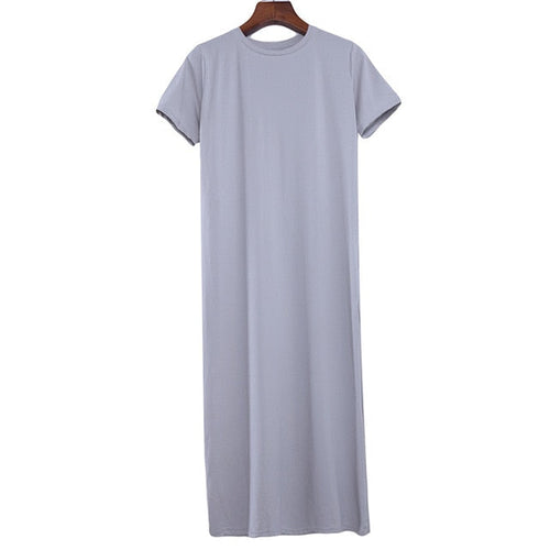 Elegant Black Maxi T-Shirt Dress - Chic Comfort for Every Occasion
