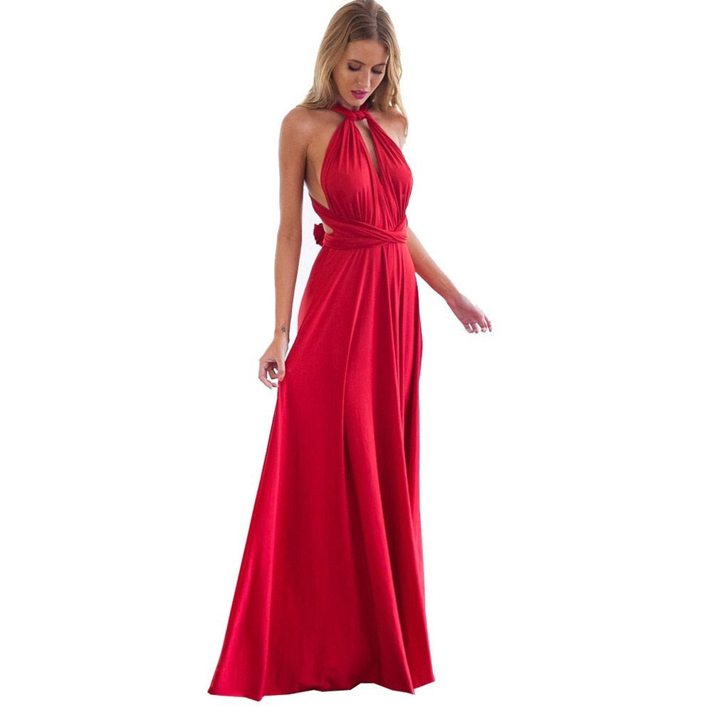 Convertible Boho Maxi Dress - Versatile Elegance for Every Occasion