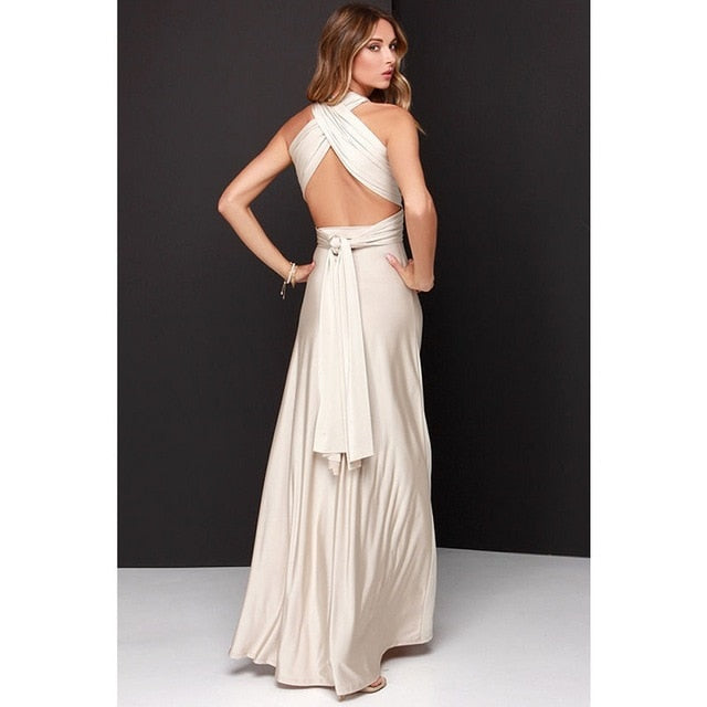 Convertible Boho Maxi Dress - Versatile Elegance for Every Occasion