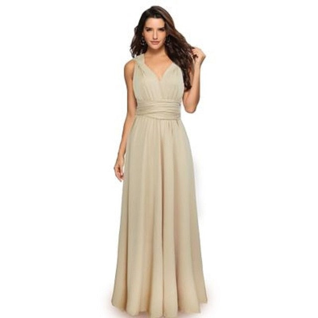 Convertible Boho Maxi Dress - Versatile Elegance for Every Occasion