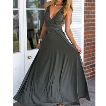 Convertible Boho Maxi Dress - Versatile Elegance for Every Occasion