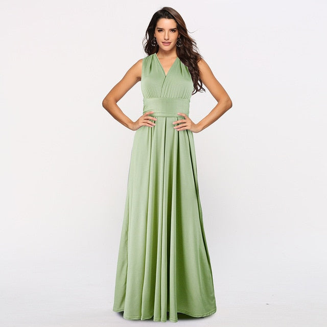 Convertible Boho Maxi Dress - Versatile Elegance for Every Occasion