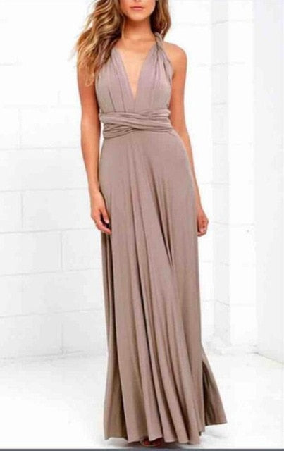 Convertible Boho Maxi Dress - Versatile Elegance for Every Occasion