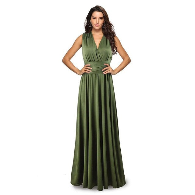 Convertible Boho Maxi Dress - Versatile Elegance for Every Occasion