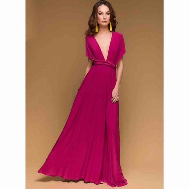 Convertible Boho Maxi Dress - Versatile Elegance for Every Occasion