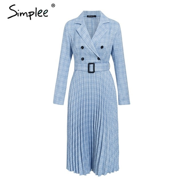 Plaid Blazer Dress - Modern Elegance for the Professional Woman