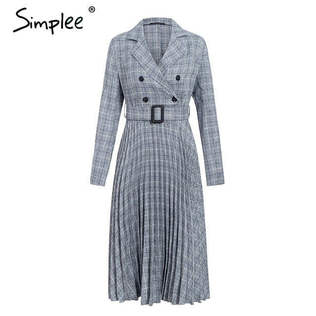 Plaid Blazer Dress - Modern Elegance for the Professional Woman