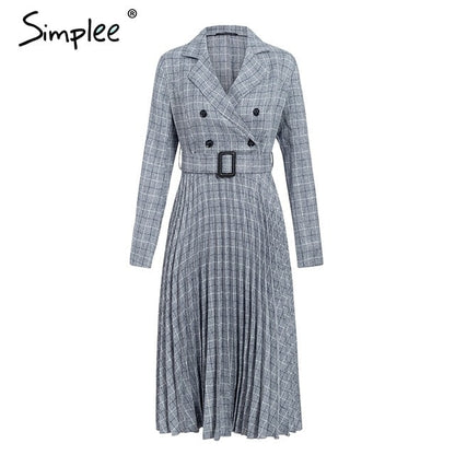 Plaid Blazer Dress - Modern Elegance for the Professional Woman