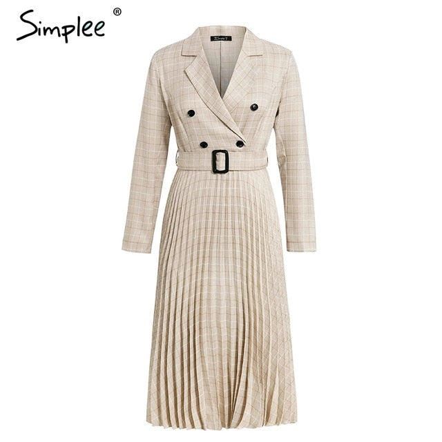 Plaid Blazer Dress - Modern Elegance for the Professional Woman