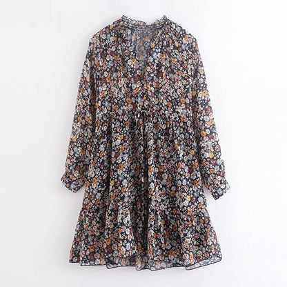 Boho Floral Mini Dress - Free-Spirited Summer Elegance